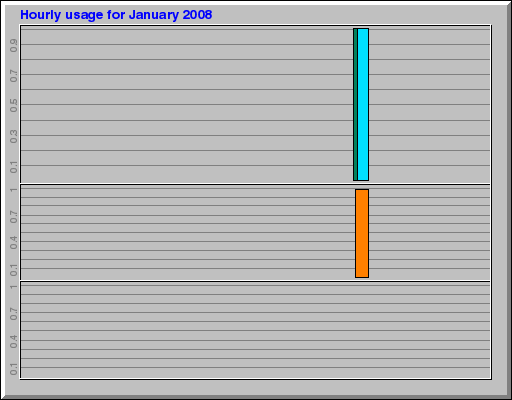 Hourly usage for January 2008