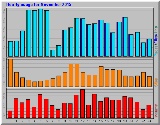 Hourly usage for November 2015